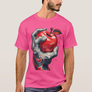 Liebe ist im Squeeze: Tattoo-Inspiriert Red Apple T-Shirt