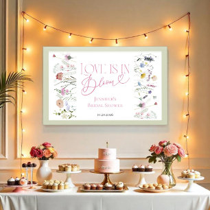 Liebe ist in Bloom Aquarellfarbenes Brautparty Poster