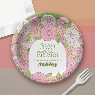 Liebe ist in Bloom - Boho Blume Brautparty Pappteller