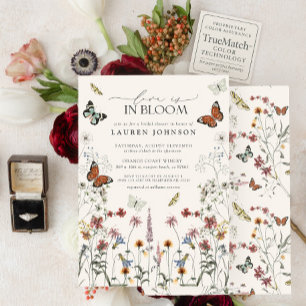 Liebe ist in Bloom Boho Schmetterlinge Brautparty Einladung