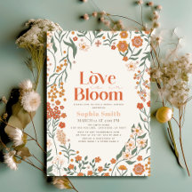 Liebe ist in Bloom Boho Wildblume Brautparty