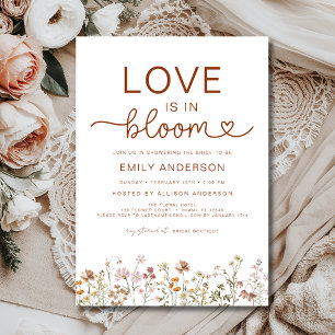 Liebe ist in Bloom Boho Wildblume Brautparty Einladung