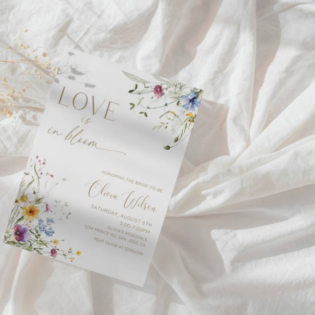 Liebe ist in Bloom Brautparty - Elegante Blumen Einladung (Von Creator hochgeladen)