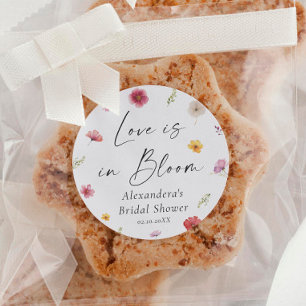 Liebe ist in Bloom Brautparty Gefallen Runder Aufkleber