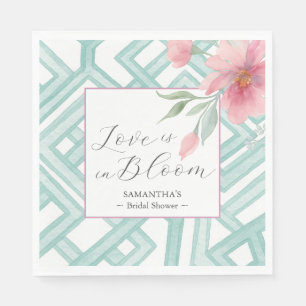 Liebe ist in Bloom Brautparty Thema Serviette