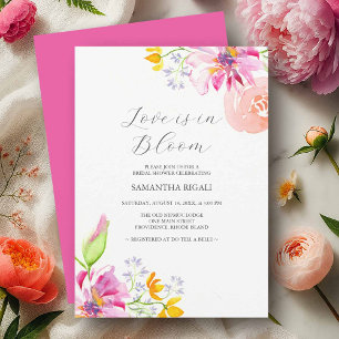 Liebe ist in Bloom Bridal Dusche Einladungen Rosa