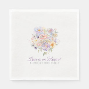 Liebe ist in Bloom Floral Brautparty Custom Serviette