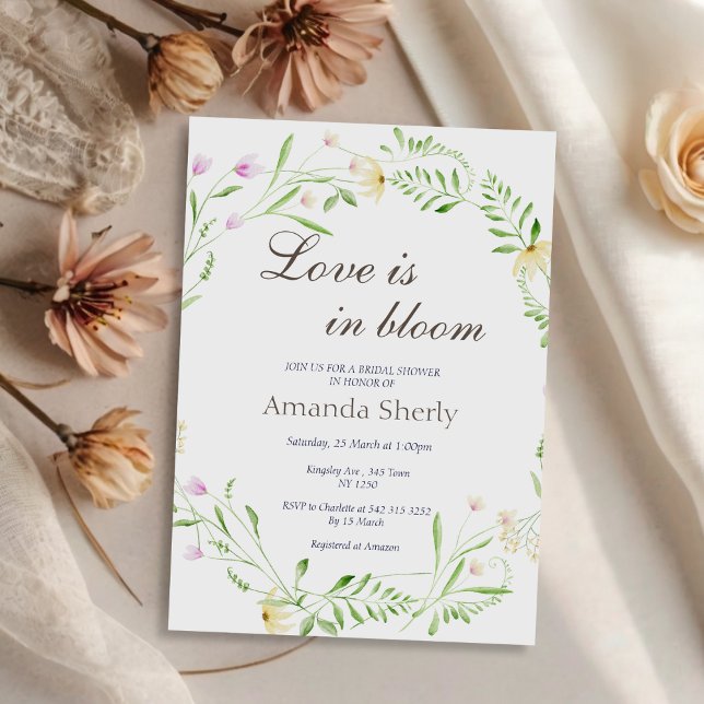 Liebe ist in Bloom Garden Bridal Dusche Einladung (Love is in Bloom Garden Bridal  Shower Invite)