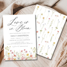 Liebe ist in Bloom Garden Wildblume Brautparty