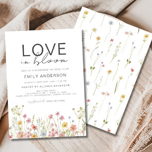 Liebe ist in Bloom Garden Wildblume Brautparty Einladung