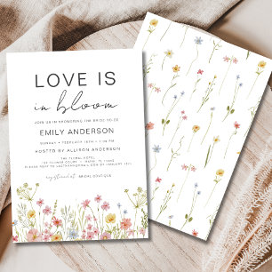 Liebe ist in Bloom Garden Wildblume Brautparty Einladung