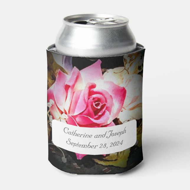 Liebe ist in Bloom Gastgeschenk Hochzeit kann kühl Dosenkühler (Kanne Vorderseite)