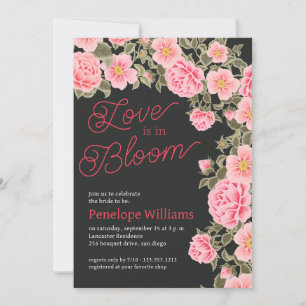 LIEBE IST IN BLOOM HÜBSCH PINK WILD-ROSE EINLADUNG