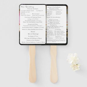 Liebe ist in Bloom Nuptial Mass Wedding Programm Fächer