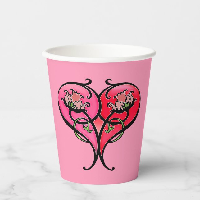 Liebe ist in Bloom Pappbecher (Vorderseite)