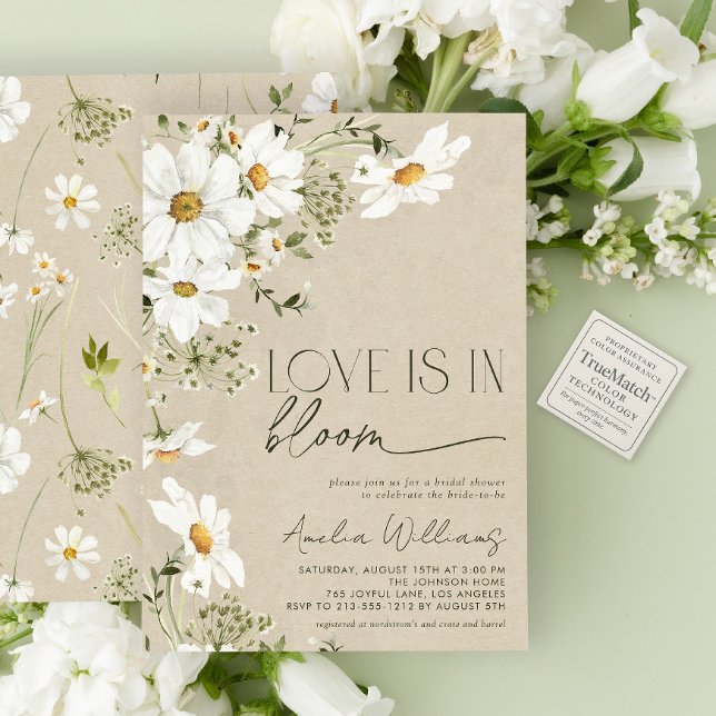 Liebe ist in Bloom Rustic Daisy Wildblume Einladung (Von Creator hochgeladen)