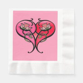 Liebe ist in Bloom Serviette