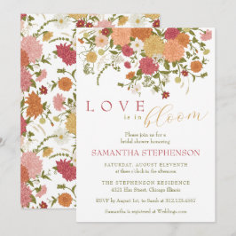 Liebe ist in Bloom Spring Boho Blumengestein Braut Einladung