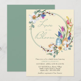 Liebe ist in Bloom Spring Flowers Brautparty Einladung