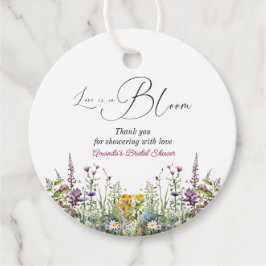 Liebe ist in Bloom Wildblume Blumenkohl Brautparty Geschenkanhänger