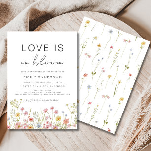 Liebe ist in Bloom Wildblume Farbvolles Brautparty Einladung