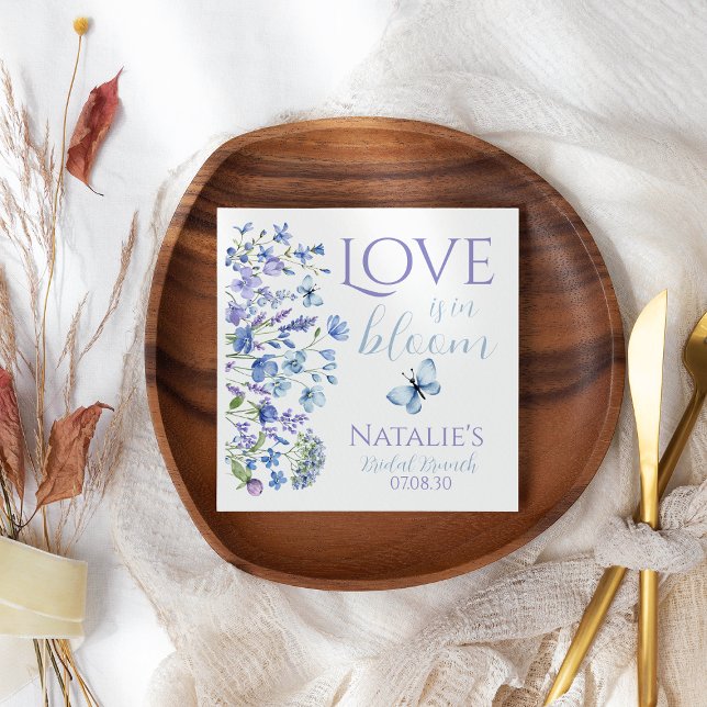 Liebe ist in blühenden Wildblume Blumenkohl Brautp Serviette (Von Creator hochgeladen)