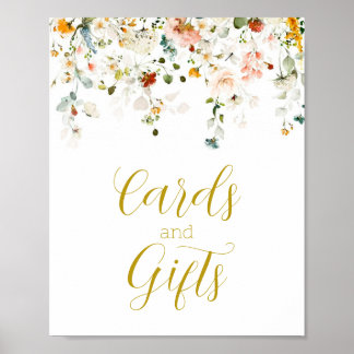 Liebe ist in Blumenkarten und Geschenkzeichen Poster