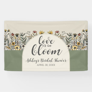 Liebe ist in Blüte - Boho Blumen Brautparty Banner