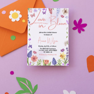 Liebe ist in Blüte Brunch und Bubbly Brautparty Einladung