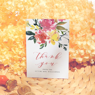 Liebe ist in Blüte Frühjahrsblumen Brautparty Dankeskarte