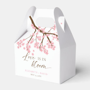 Liebe ist in Blüte Kirschblüten Hochzeit Geschenkschachtel