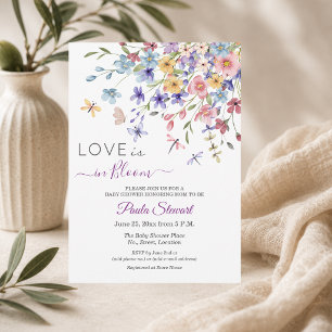 Liebe ist in Blüte Libellen Baby Shower Einladung