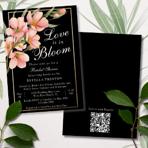Liebe ist in Blüte Rosa Kirschblüten-Brautparty Einladung