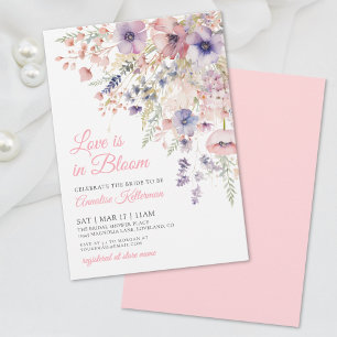 Liebe ist in Blüte Wildblumen Hochzeitsshower Einladung