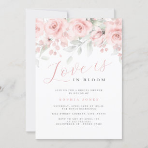 Liebe ist in Blüten Floral Blush Brautparty Einladung