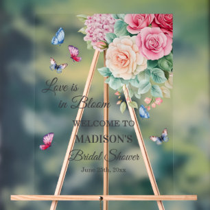 Liebe ist in Blüten Hochzeitsdusche Willkommen Acrylschild