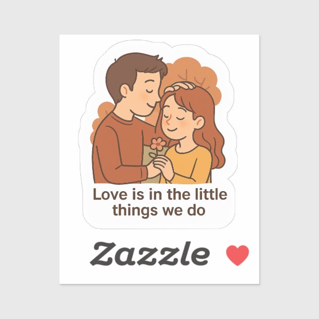 Liebe ist in den Kleinen Aufkleber (Blatt)