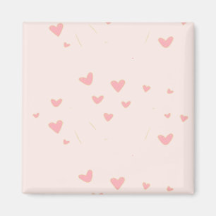 Liebe ist in den rosa Herzen Magnet
