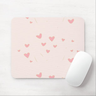 Liebe ist in den rosa Herzen Mousepad