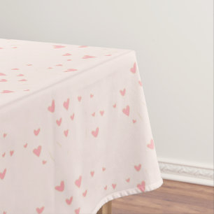 Liebe ist in den rosa Herzen Tischdecke