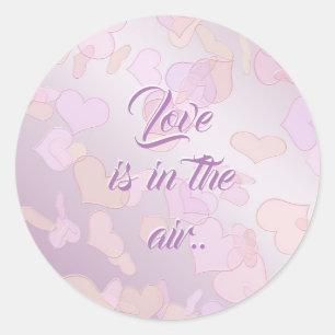 Liebe ist in der Air Classic Rundaufkleber Runder Aufkleber