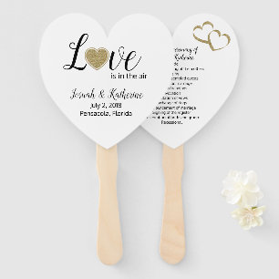Liebe ist in der Air Wedding Program Fan Fächer