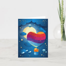 Liebe ist in der Flugreisekarte Feiertagskarte