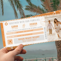 Liebe ist in der Luft Boarding Pass Wedding