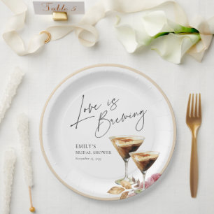 Liebe ist in der Luft Elegante Bridal Shower Pappteller