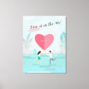 "Liebe ist in der Luft! "Enamored Paare modern Leinwanddruck