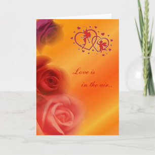 Liebe ist in der Luft Feiertagskarte