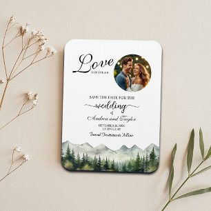 Liebe ist in der Luft Foto Save the Date Magnet