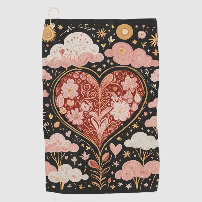 Liebe ist in der Luft Golfhandtuch (Vorderseite)