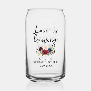 Liebe ist in der Luft Kalligrafie Florale Hochzeit Dosenglas